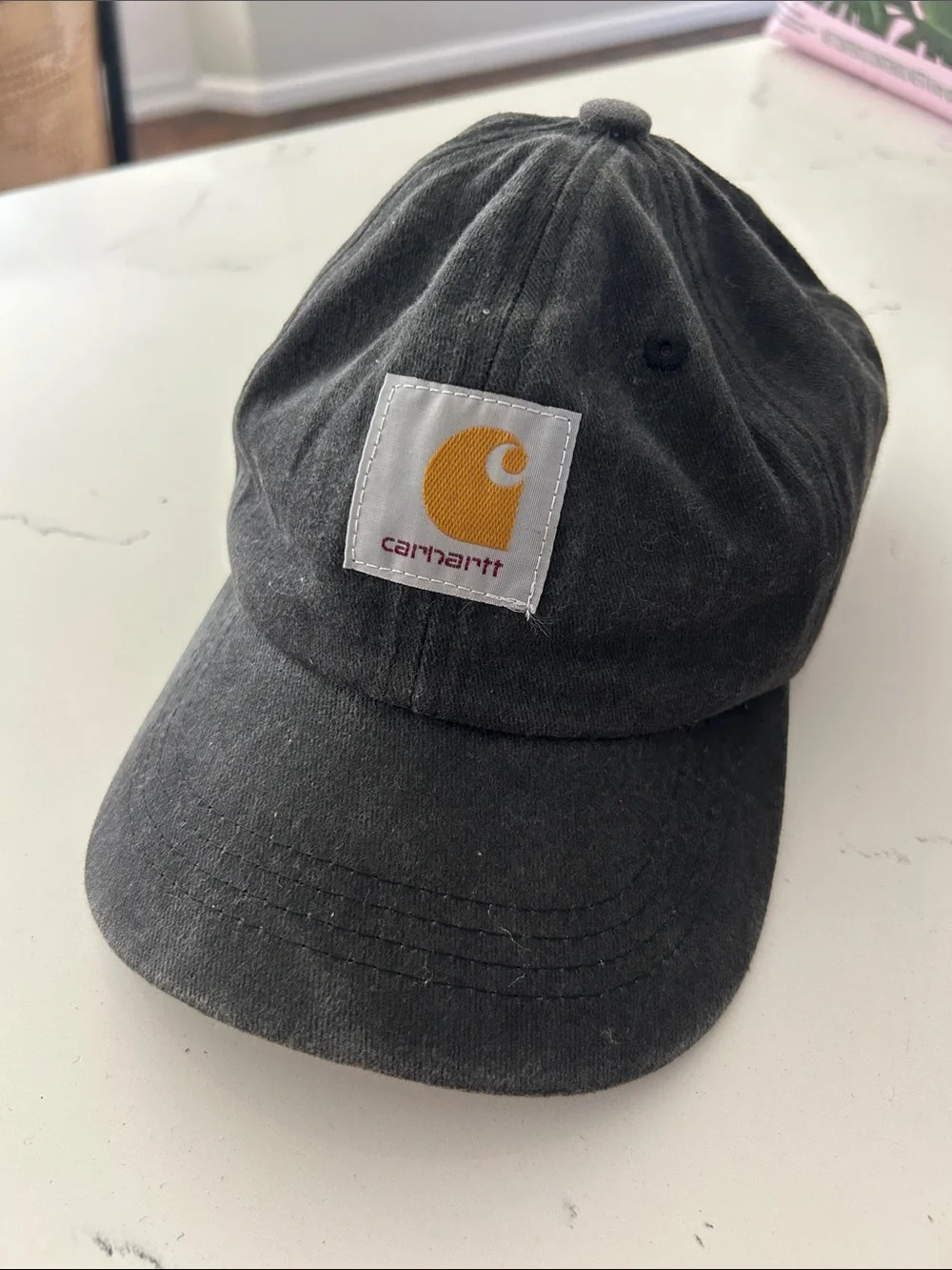 Carhartt Kids Charcoal Cap with Yellow Logo Patch